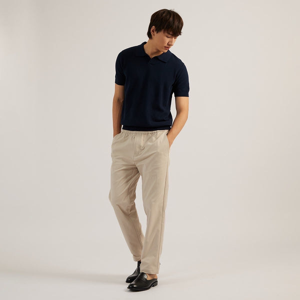 LUCCA KNIT POLO - NAVY