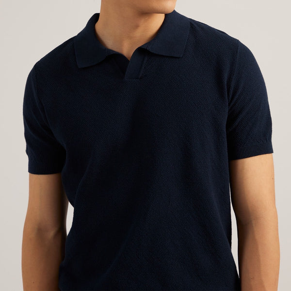 LUCCA KNIT POLO - NAVY