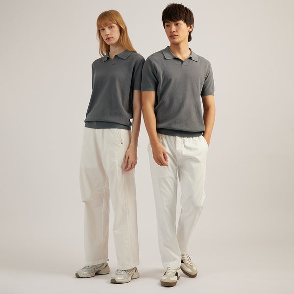 LUCCA KNIT POLO - GREY