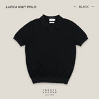 LUCCA KNIT POLO - BLACK