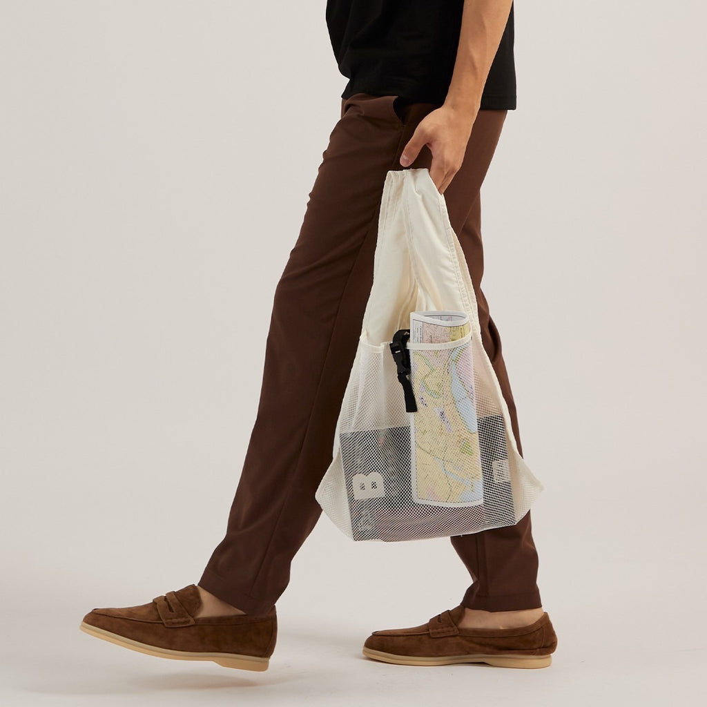 NYLON GROCERY BAG - WHITE