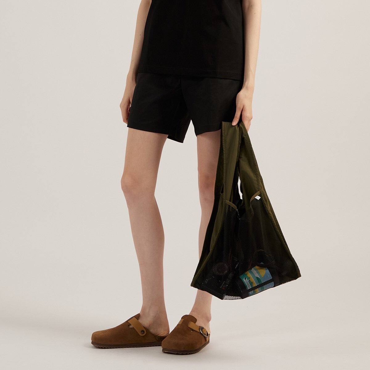NYLON GROCERY BAG - OLIVE