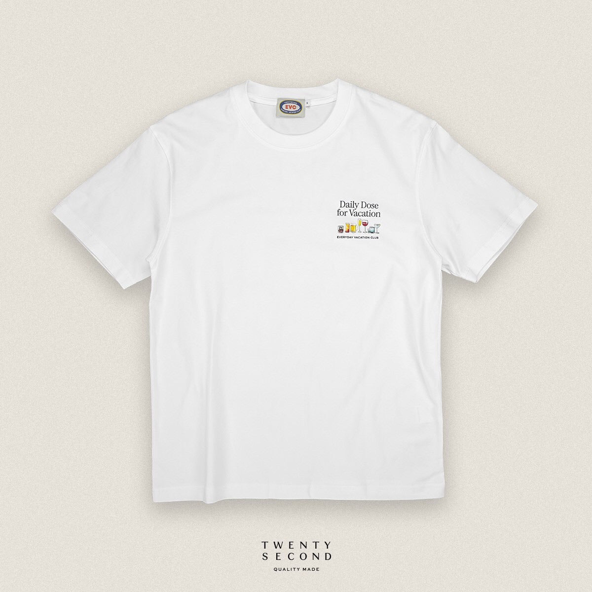 EVC DAILY DOSE TEE - WHITE