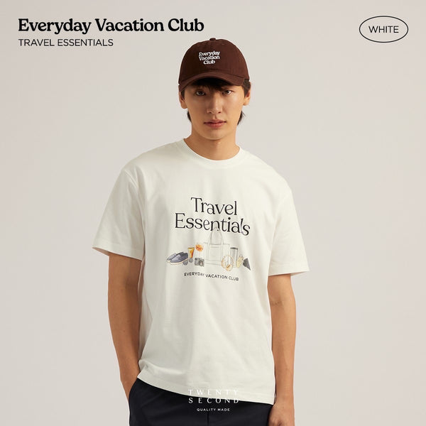 EVC TRAVEL ESSENTIALS TEE - WHITE