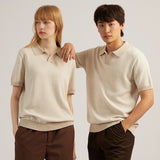 THEO KNIT POLO - BEIGE