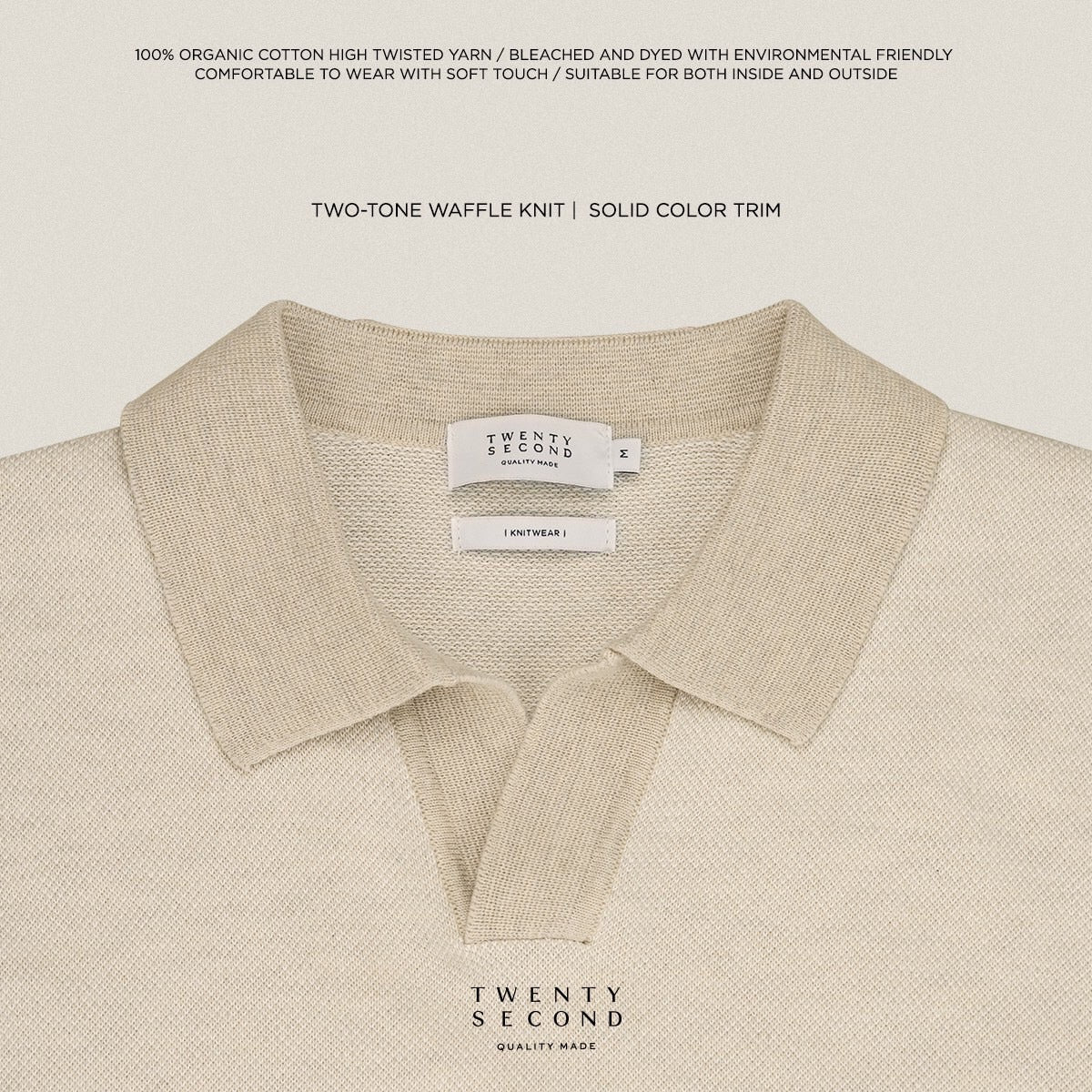 THEO KNIT POLO - BEIGE