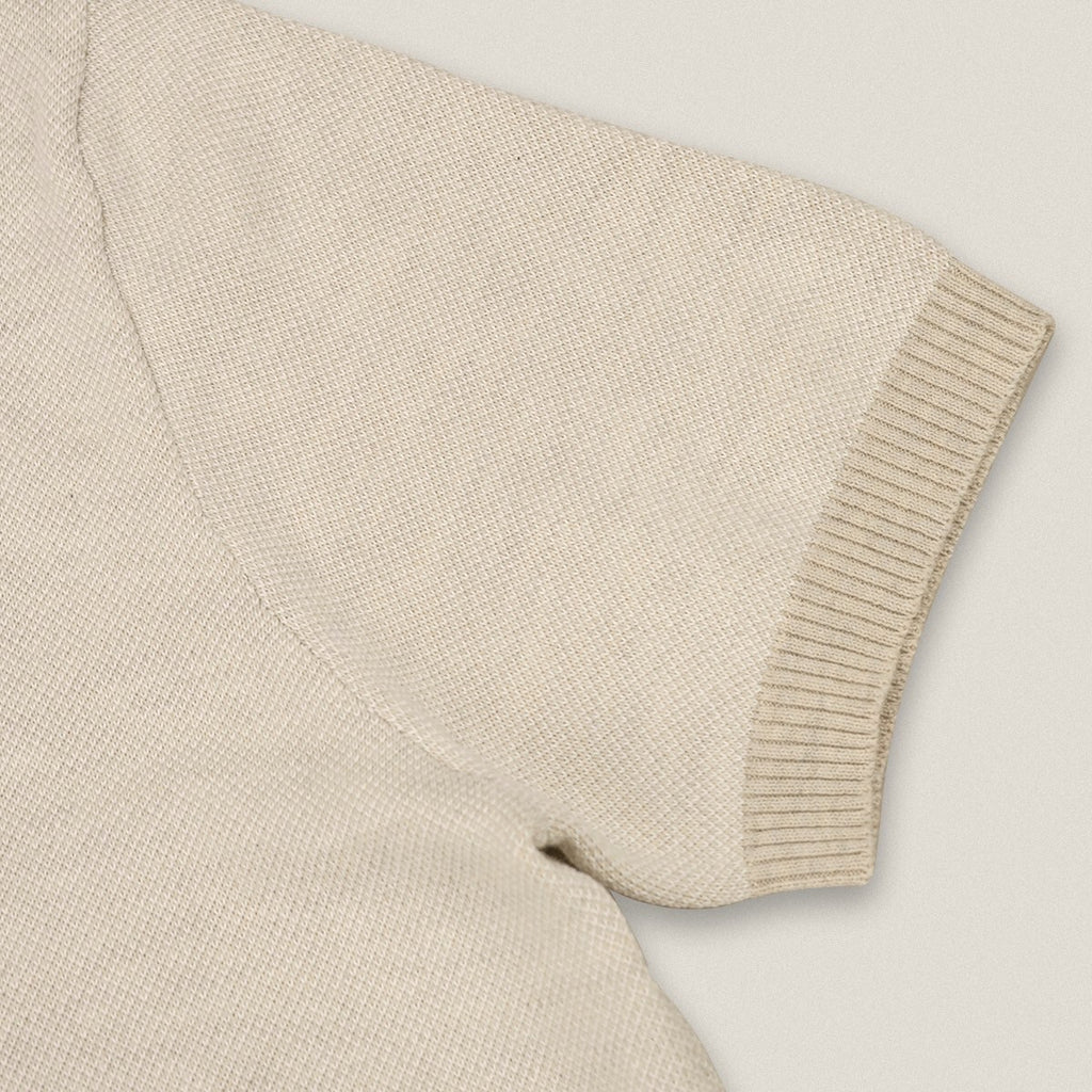 THEO KNIT POLO - BEIGE