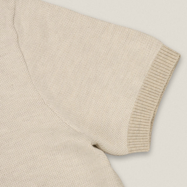 THEO KNIT POLO - BEIGE