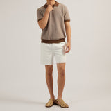 THEO KNIT POLO - BROWN