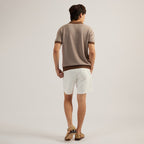 THEO KNIT POLO - BROWN