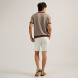 THEO KNIT POLO - BROWN