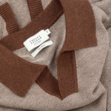 THEO KNIT POLO - BROWN