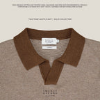 THEO KNIT POLO - BROWN
