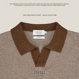 THEO KNIT POLO - BROWN