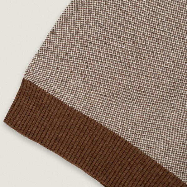 THEO KNIT POLO - BROWN