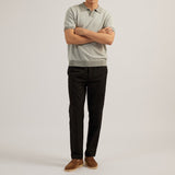 THEO KNIT POLO - GREY