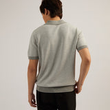 THEO KNIT POLO - GREY