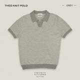 THEO KNIT POLO - GREY