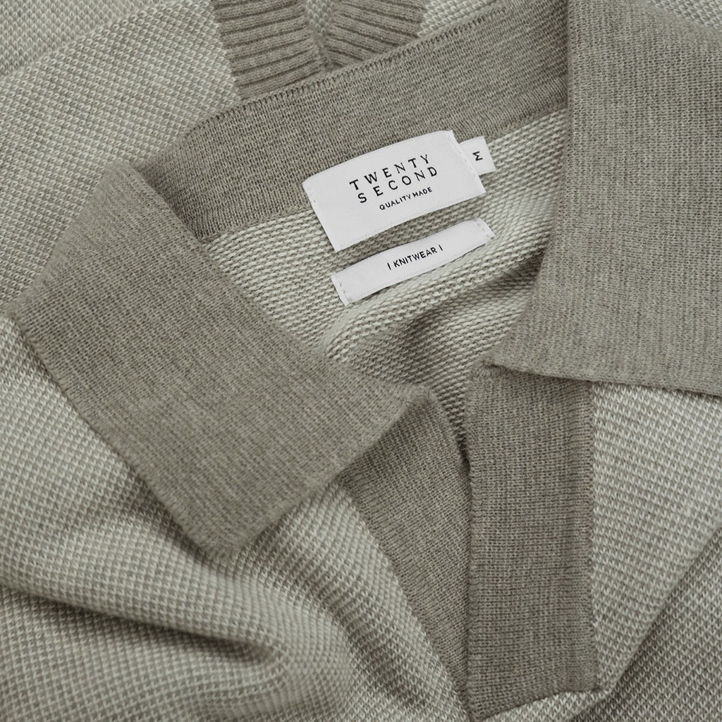 THEO KNIT POLO - GREY