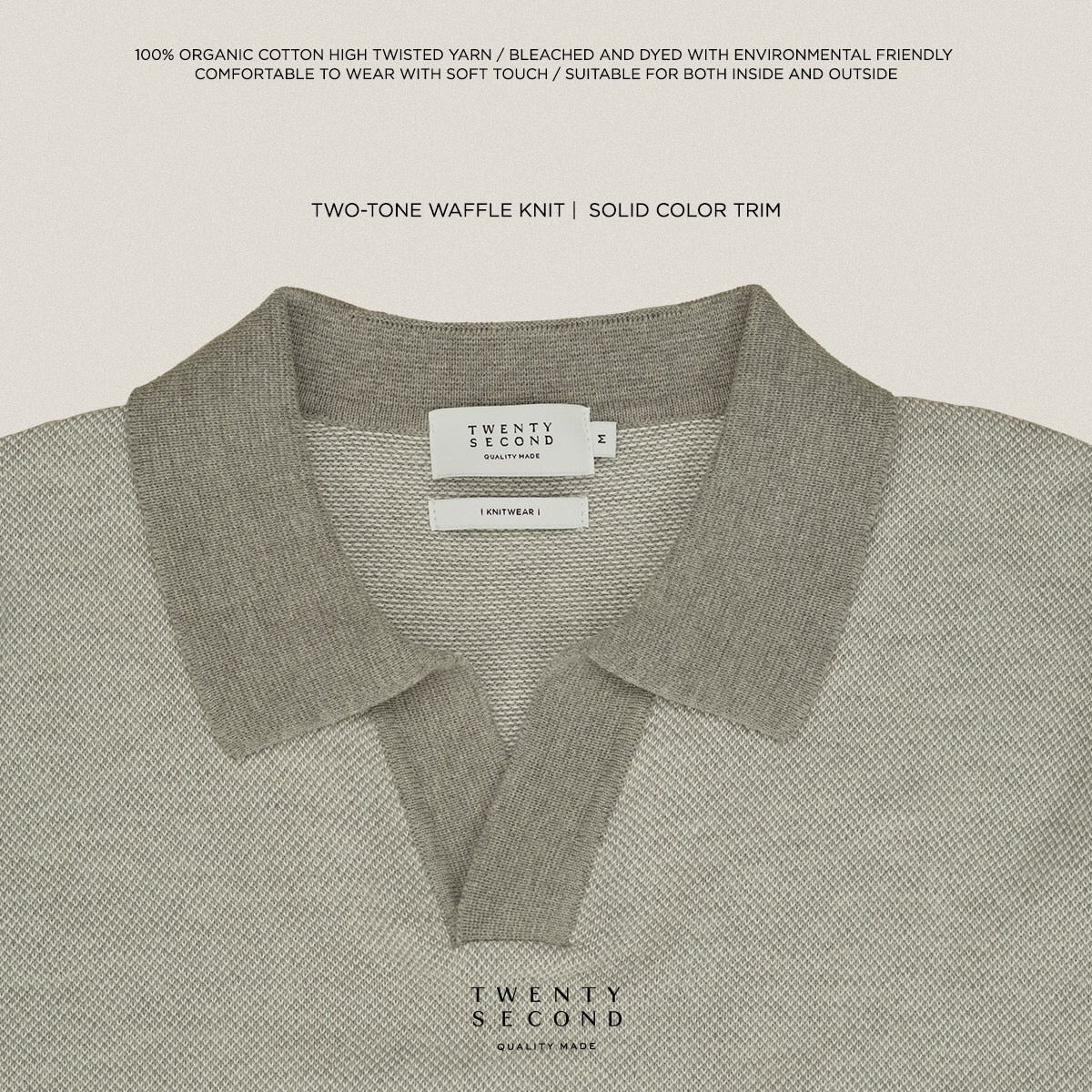 THEO KNIT POLO - GREY