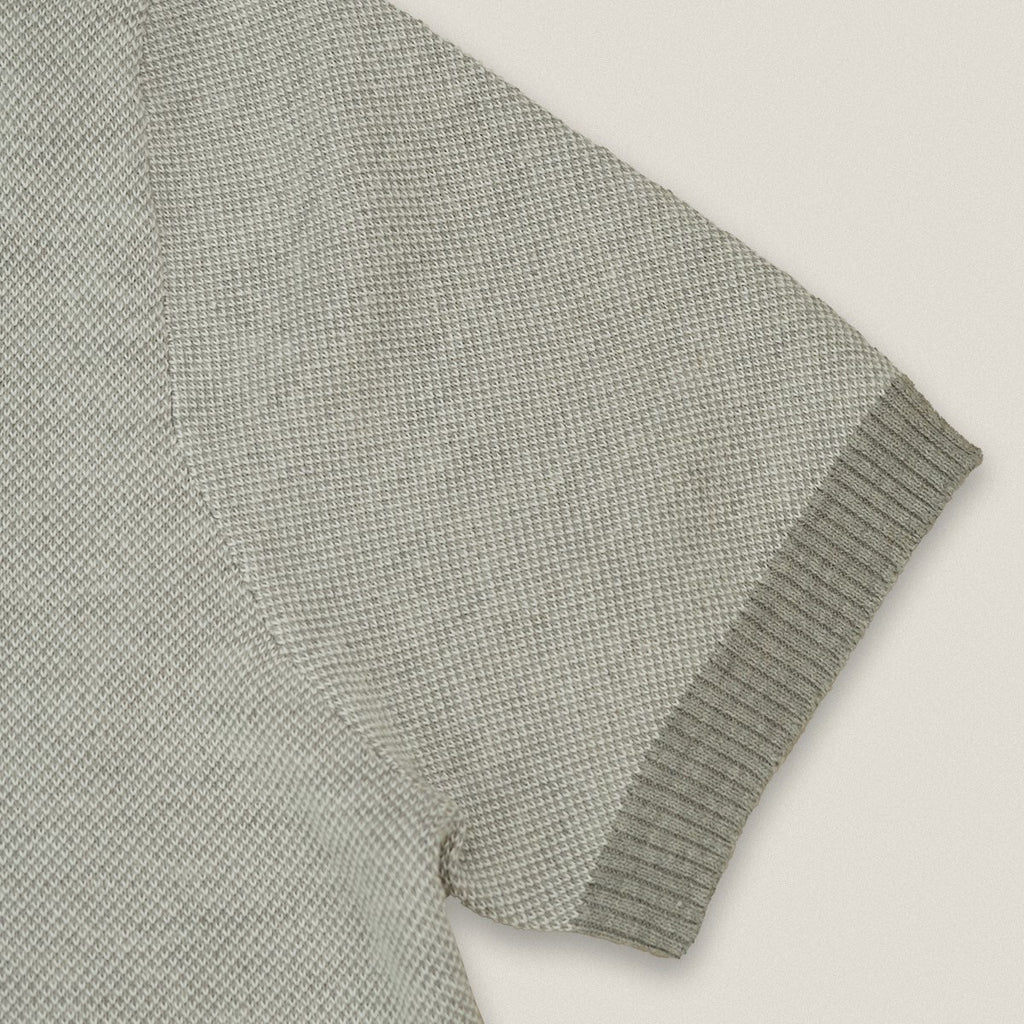 THEO KNIT POLO - GREY