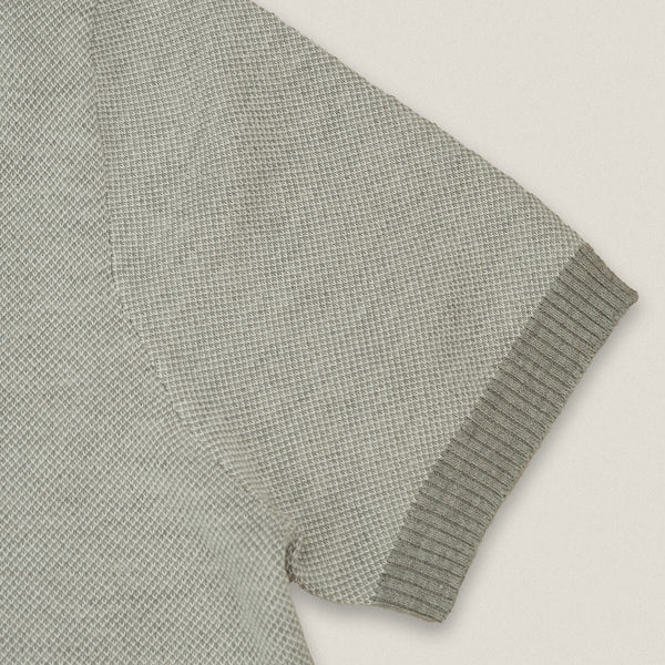 THEO KNIT POLO - GREY