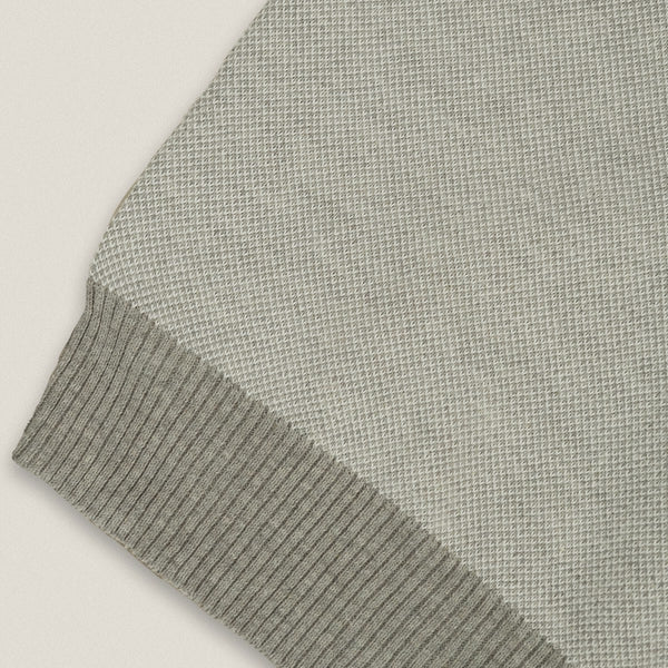 THEO KNIT POLO - GREY