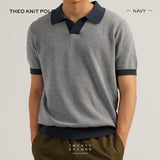 THEO KNIT POLO - NAVY