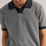 THEO KNIT POLO - NAVY