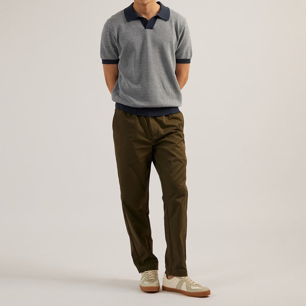 THEO KNIT POLO - NAVY