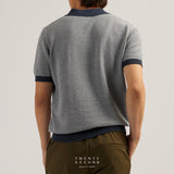 THEO KNIT POLO - NAVY