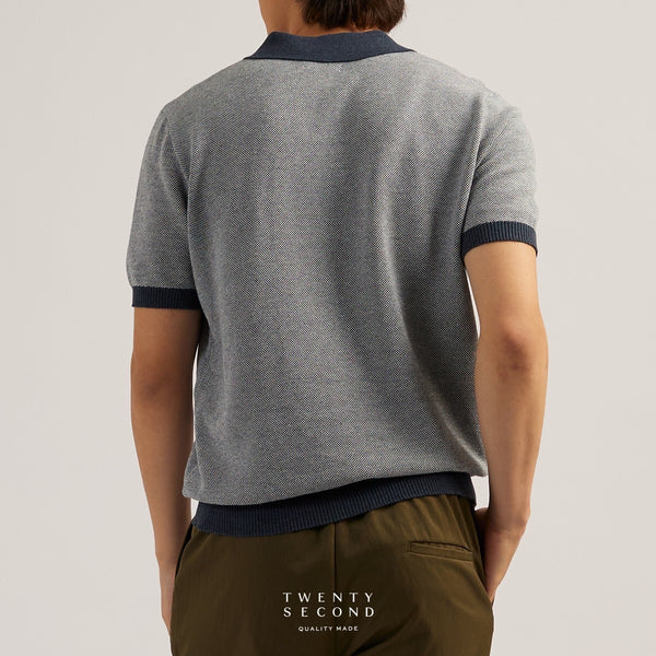 THEO KNIT POLO - NAVY