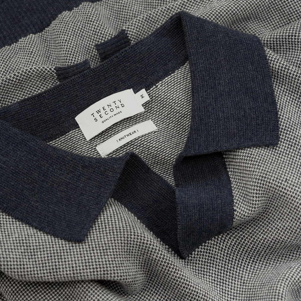 THEO KNIT POLO - NAVY