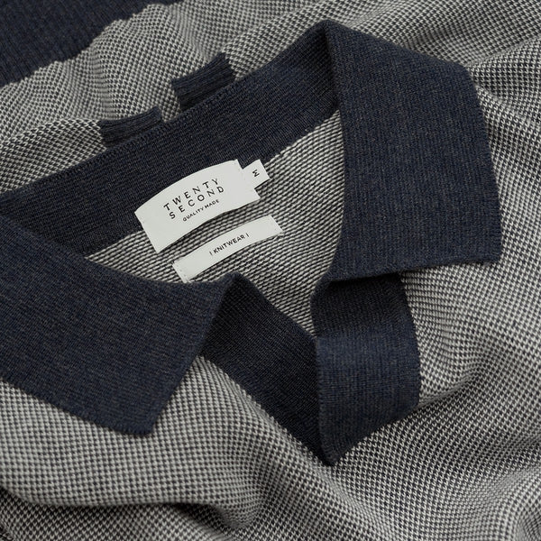 THEO KNIT POLO - NAVY