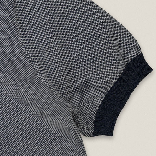 THEO KNIT POLO - NAVY