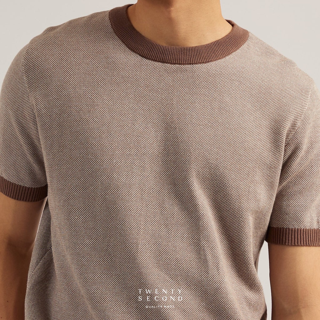 MARCO KNIT TEE - BROWN