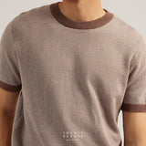 MARCO KNIT TEE - BROWN