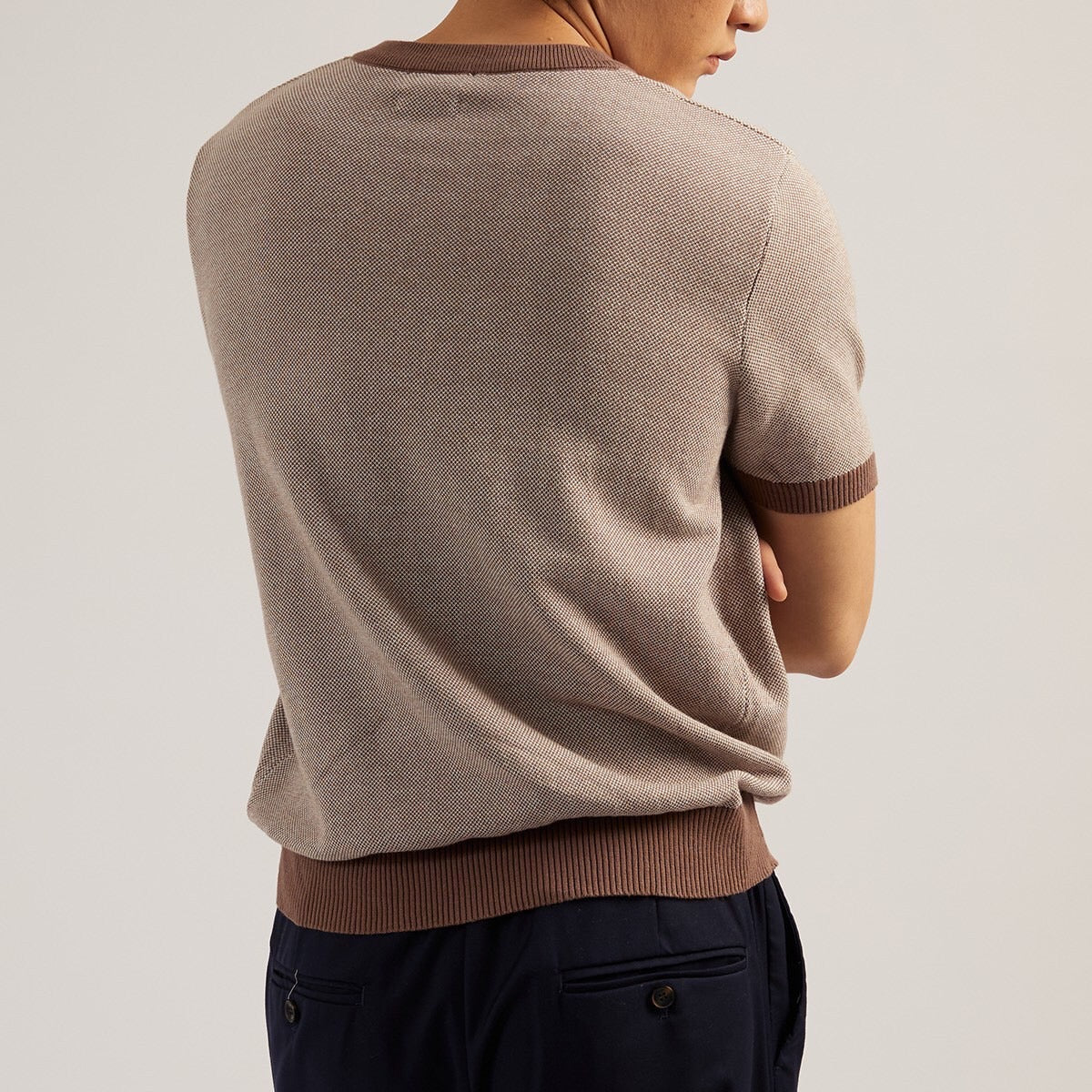 MARCO KNIT TEE - BROWN