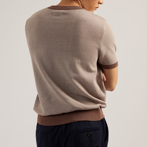 MARCO KNIT TEE - BROWN