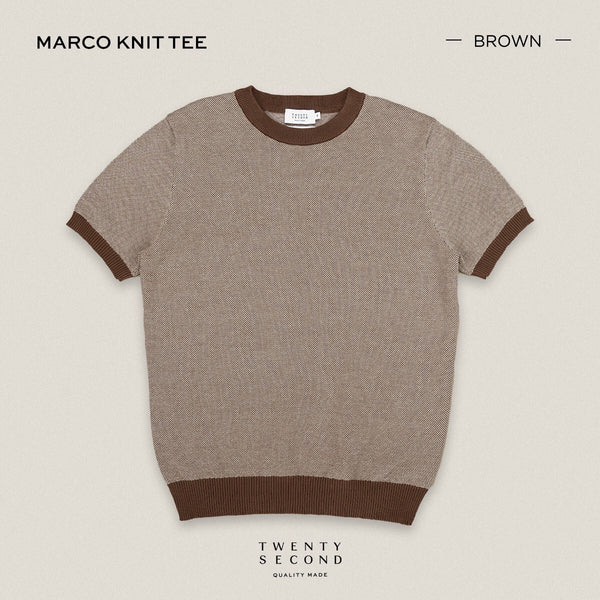 MARCO KNIT TEE - BROWN