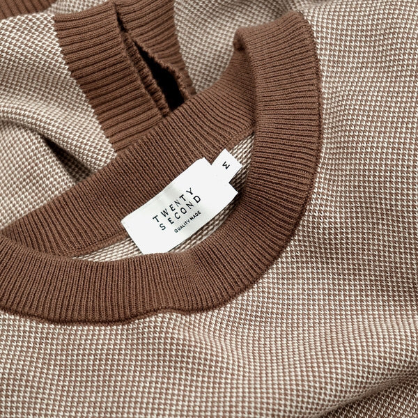 MARCO KNIT TEE - BROWN