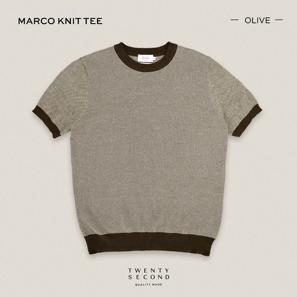MARCO KNIT TEE - OLIVE