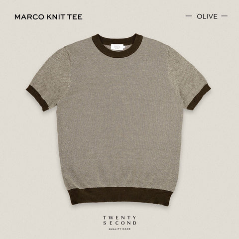 MARCO KNIT TEE - OLIVE