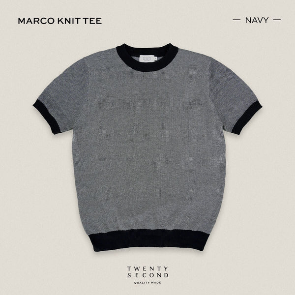 MARCO KNIT TEE - NAVY