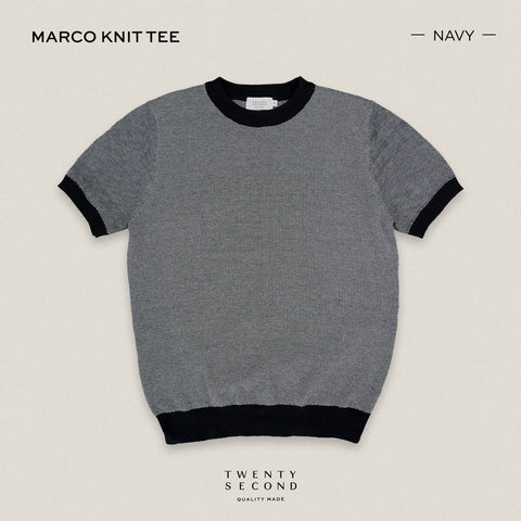MARCO KNIT TEE - NAVY