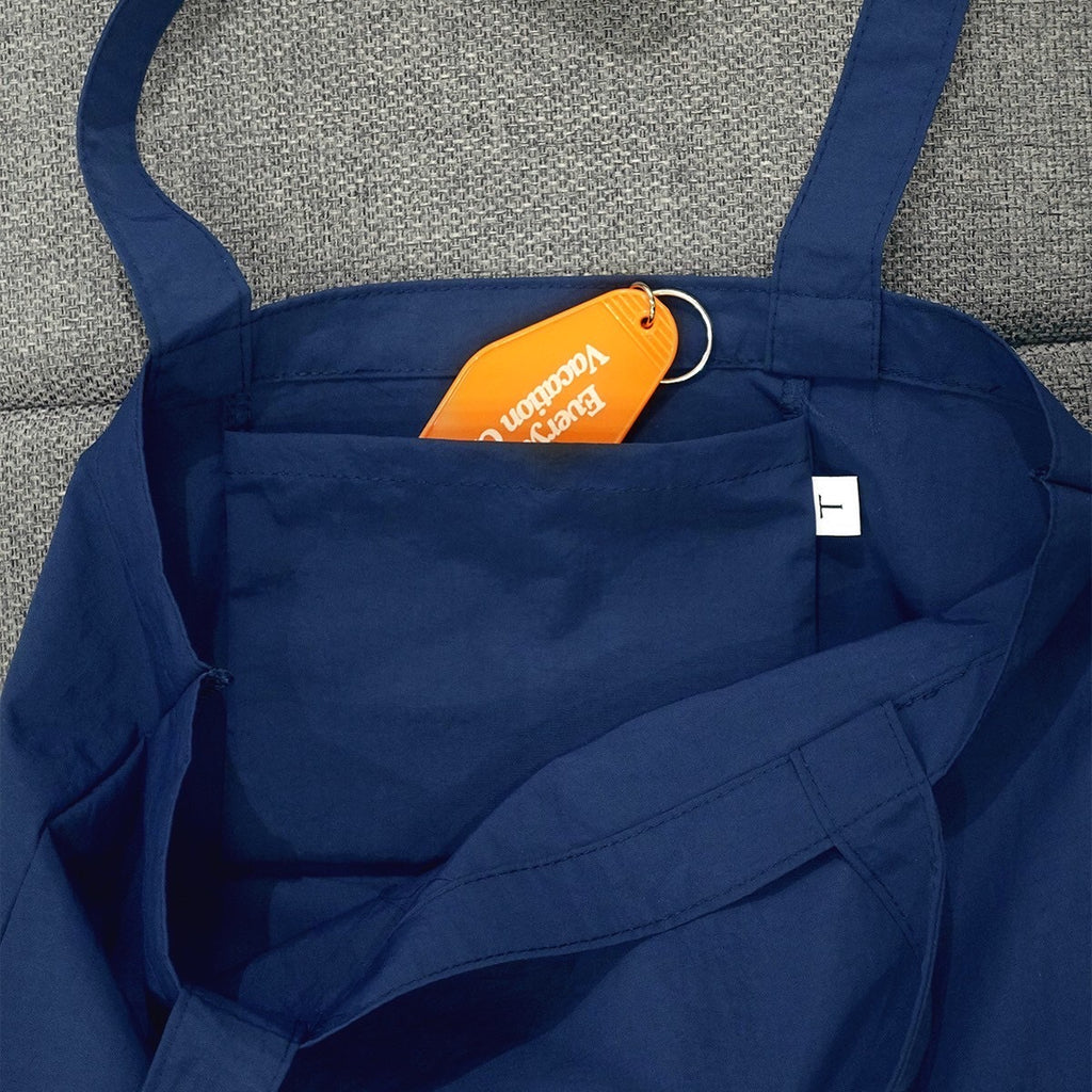 FOLDABLE NYLON BAG - DARK BLUE