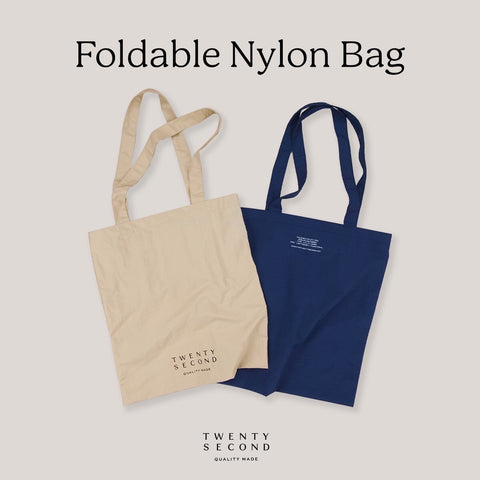FOLDABLE NYLON BAG - DARK BLUE