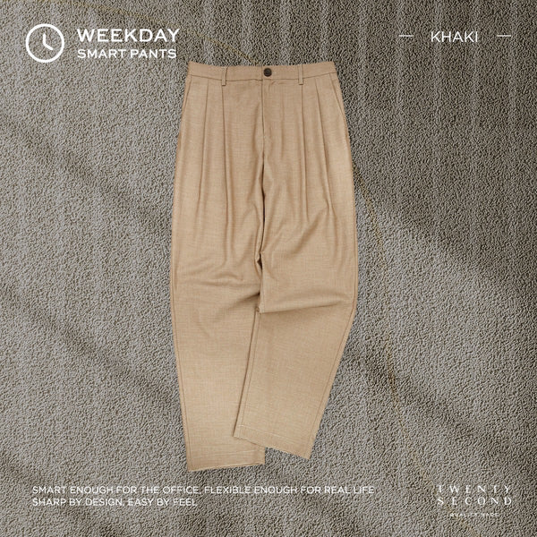 WEEKDAY SMART PANTS - KHAKI