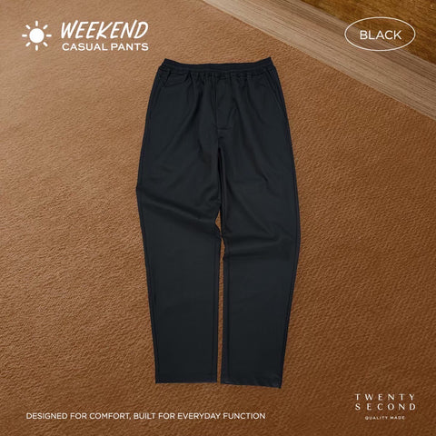 WEEKEND CASUAL PANTS - BLACK