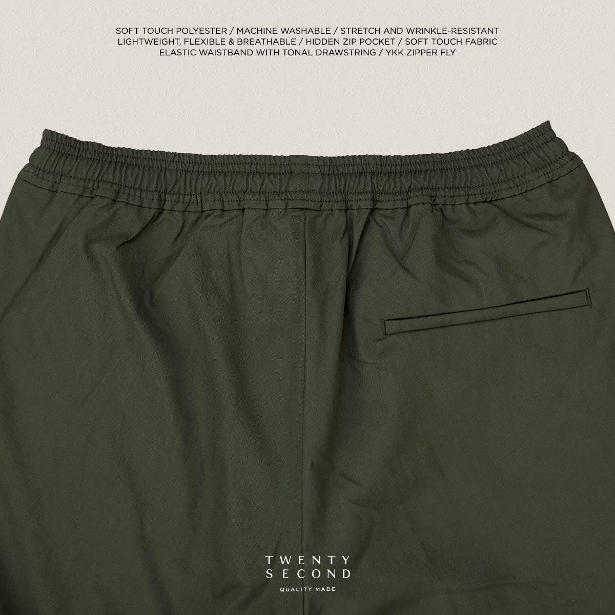WEEKEND CASUAL PANTS - OLIVE